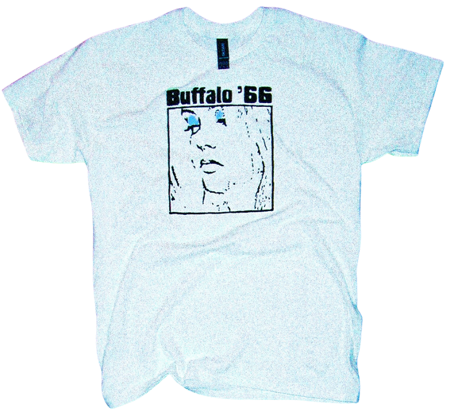 Blue My Eyes — Buffalo '66 hand-painted screen print tee on transparent background