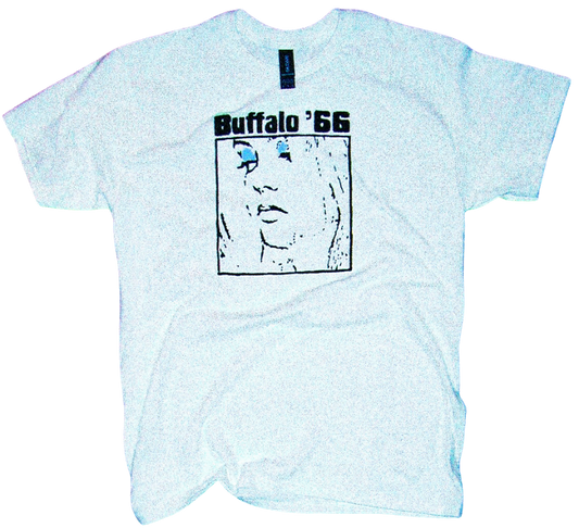 Blue My Eyes — Buffalo '66 hand-painted screen print tee on transparent background